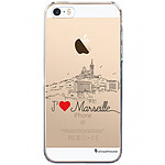LA COQUE FRANCAISE Coque iPhone SE / 5S / 5 rigide transparente J'aime Marseille