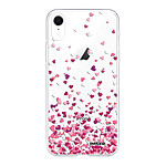 Evetane Coque iPhone Xr silicone transparente Motif Confettis De Coeur ultra resistant