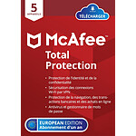 McAfee Total Protection - Licence 1 an - 5 postes - A télécharger