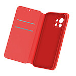 Avizar Housse Xiaomi Mi 11 5G Étui Folio Portefeuille Fonction Support rouge