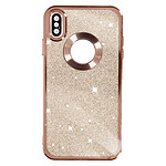 Avizar Coque pour iPhone XS Max Paillette Amovible Silicone Gel  Rose Gold