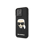 Karl Lagerfeld Coque pour Apple iPhone 14 Pro 3D Rubber Karl's Head Noir