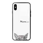 Evetane Coque iPhone X/Xs Coque Soft Touch Glossy Chat Miaou Design