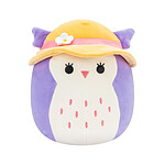 Squishmallows - Peluche Purple Owl with Sun Hat Holly 18 cm