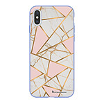 LaCoqueFrançaise Coque iPhone X/Xs Silicone Liquide Douce lilas Marbre Rose