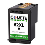 COMETE - 62XL - 1 Cartouche d'encre Compatible avec HP62/62XL - sans Niveau d'encre - Noir - Marque française