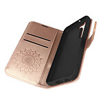 Forcell Étui pour Samsung Galaxy S22 Plus Portefeuille Support Vidéo Mandala Fleur  Rose gold