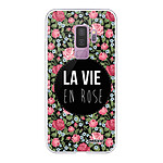 Evetane Coque Samsung Galaxy S9 Plus 360 intégrale transparente Motif La Vie en Rose Tendance