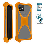Avizar Coque Smartphone jusqu'à 6.7 pouces Universelle Silicone Gel Extensible orange