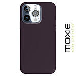 Moxie Coque pour iPhone 15 Pro Max Semi-rigide Intérieur Microfibre Violet Foncé
