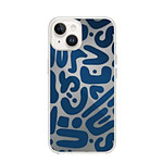 BigBen Connected Coque pour iPhone 13/14 en Résine Motifs bleus Bleu