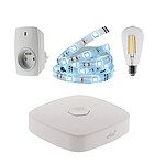 Otio - Pack Noël connecté Home (1 ruban LED, 1 prise connectée, 1 ampoule wifi déco, 1 box)