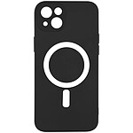 Avizar Coque MagSafe pour iPhone 14 Soft Touch Finition Mate Bords Surélevés  noir