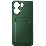 Avizar Coque pour Xiaomi Redmi 13C Porte-carte Souple Anti-traces Vert Foncé