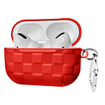 Coque AirPods Pro et Pro 2 Semi-rigide Devia Woven Pattern Series Rouge