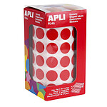 APLI Rouleau de 2832 Gommettes Rondes 15 mm Rouge