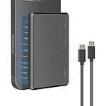 LinQ Batterie Externe iPhone MagSafe 8000mAh + USB-C 20W avec Câble USB-C Gris