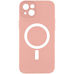 Avizar Coque MagSafe pour iPhone 14 Plus Soft Touch Finition Mate Bords Surélevés  rose