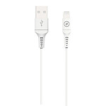 Muvit Câble Lightning vers USB-A 2.0 Charge 12W et Synchronisation 2m Blanc