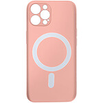 Avizar Coque MagSafe pour iPhone 12 Pro Max Soft Touch Finition Mate Bords Surélevés  rose