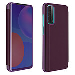 Avizar Housse Huawei P smart 2021 Clapet translucide Design Miroir Support Vidéo Violet