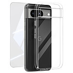 Mayaxess Pack Protection pour Google Pixel 8 Coque Souple et Verre Trempé 9H Transparent