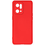 Avizar Coque pour Oppo Find X5 Pro Silicone Semi-rigide Finition Soft-touch Fine  Rouge