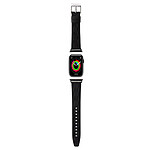 Karl Lagerfeld Bracelet pour Apple Watch 42/44/45mm en PU Monogram Noir