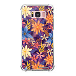 LaCoqueFrançaise Coque Samsung Galaxy S8 anti-choc souple angles renforcés transparente Motif Fleurs violettes et oranges
