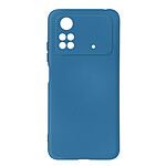 Avizar Coque pour Xiaomi Poco M4 Pro 4G Silicone Semi-rigide Finition Soft-touch Fine  bleu