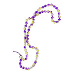 Avizar Bijou Téléphone Bracelet à Perle Marbre 80cm Collection Marble Violet et jaune