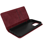 Avizar Étui iPhone 13 Pro Max Portefeuille Porte-cartes Fonction Support bordeaux