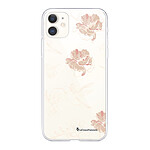 LaCoqueFrançaise Coque iPhone 11 silicone transparente Motif Fleurs Blanches ultra resistant