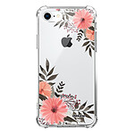 Evetane Coque iPhone 7/8/ iPhone SE 2020 anti-choc souple angles renforcés transparente Motif Fleurs roses