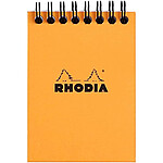 RHODIA Bloc RI Classic ORANGE 7,5x10,5 5x5 80F microperforées 80g
