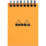 RHODIA Bloc RI Classic ORANGE 7,5x10,5 5x5 80F microperforées 80g