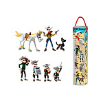 Lucky Luke - Tubo 7 figurines personnages Lucky Luke 4 à 10 cm
