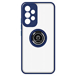 Avizar Coque pour Samsung Galaxy A53 5G Bi-matière Bague Métallique Support Vidéo  Bleu