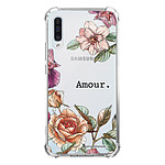 LaCoqueFrançaise Coque Samsung Galaxy A70 anti-choc souple angles renforcés transparente Motif Amour en fleurs