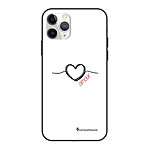 LaCoqueFrançaise Coque iPhone 12 Pro Max Coque Soft Touch Glossy Coeur Noir Amour Design