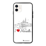 LaCoqueFrançaise Coque iPhone 12 Mini Coque Soft Touch Glossy J'aime Marseille Design