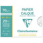 CLAIREFONTAINE Pochette 20 Feuilles Calque supérieur 24x32 cm 70/75g