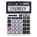 DELI Calculatrice bureau métal 14 chiffres 150 contrôles