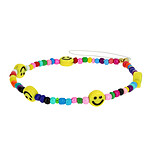 Avizar Bijou de Téléphone Bracelet Smiley et perles multicolores Collection Smile