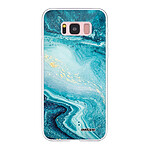 Evetane Coque Samsung Galaxy S8 Plus 360 intégrale transparente Motif Bleu Nacré Marbre Tendance