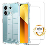 Evetane Coque Xiaomi Redmi Note 13 5G Antichoc coins renforces Silicone + 2 Vitres en verre trempe Protection ecran