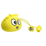 Avizar Écouteurs Filaires Jack 3.5mm avec étui Personnalisé The Jellie Monsters Deman jaune