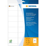 HERMA 420 étiquettes d'adresses 67x38mm blanches avec coins arrondis