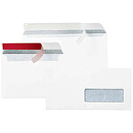 GPV Boîte de 500 Enveloppes DL 110 x 220 mm fenêtre à droite 35x100mm 80g Blanc Avec bande