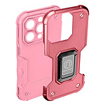 Avizar Coque iPhone 14 Pro Antichoc Hybride avec Anneau Support Magnétique  Rose